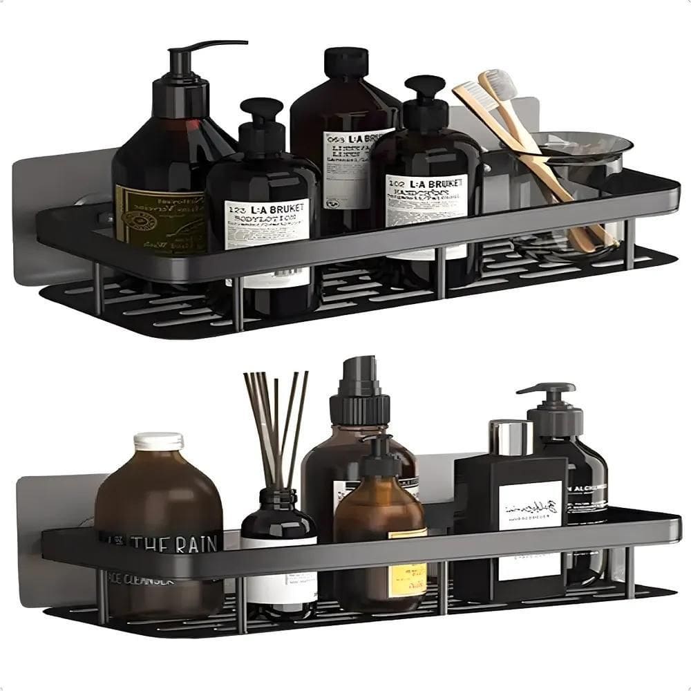 Kit 2 Suporte Porta Shampoo Sabonete Banheiro Adesivo Parede