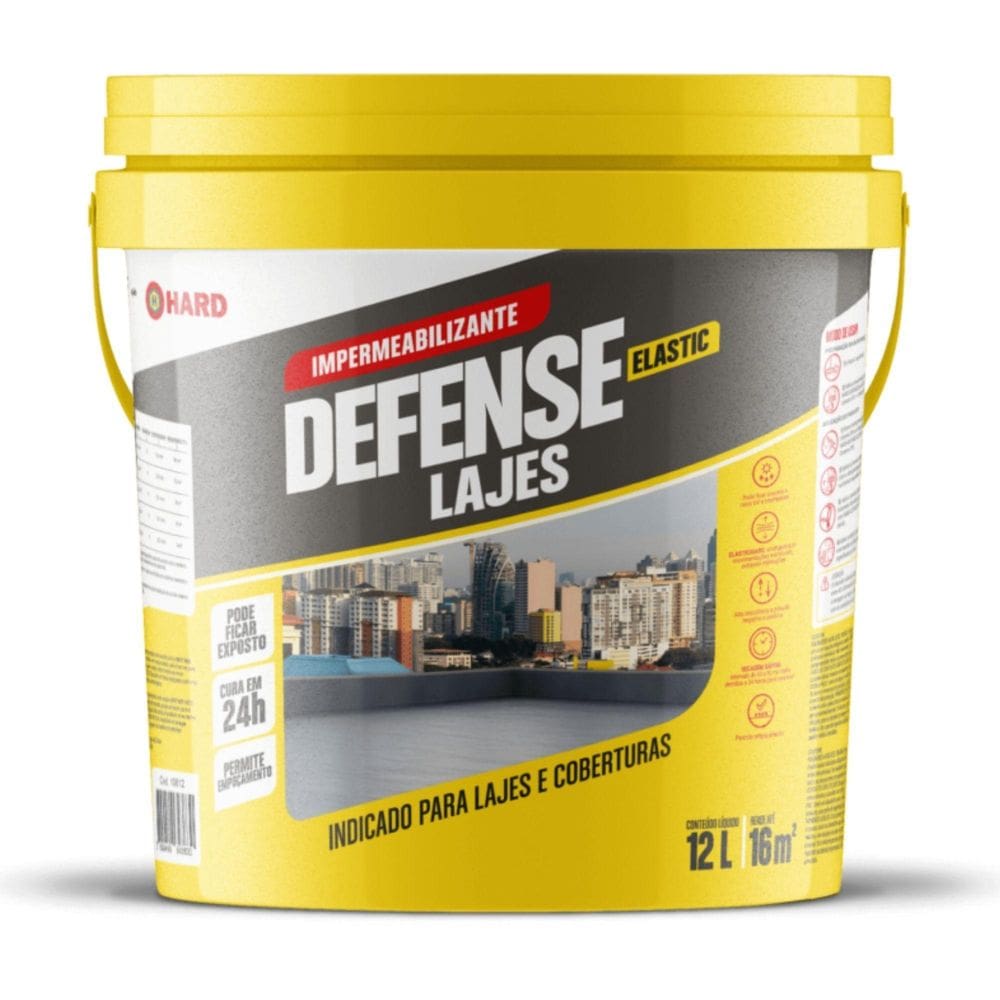 Impermeabilizante Hard Defense Elastic Lajes - 12 L