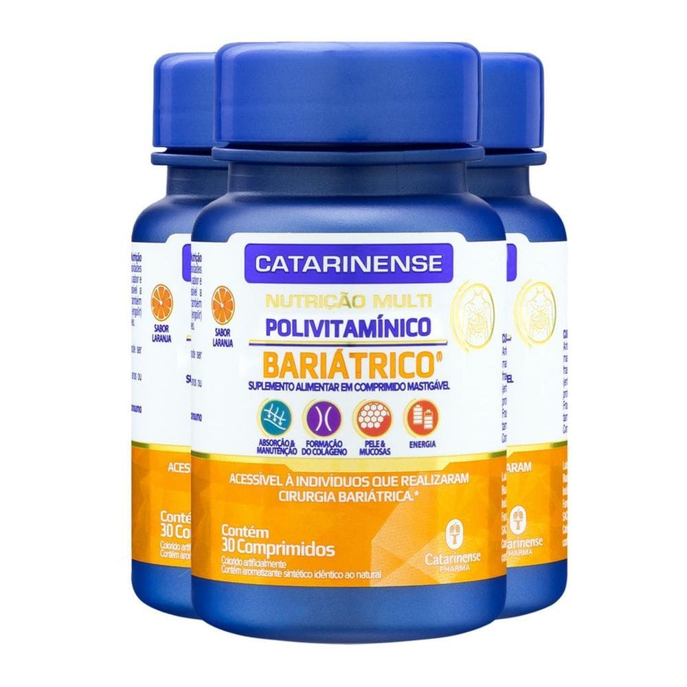 Kit 3 Polivitamínico Bariátrico Catarinense 30 Comprimidos