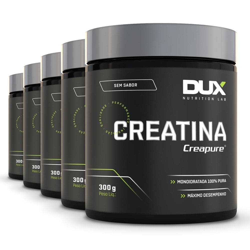 Kit 5 Creatina Dux Creapure Sem Sabor 300G