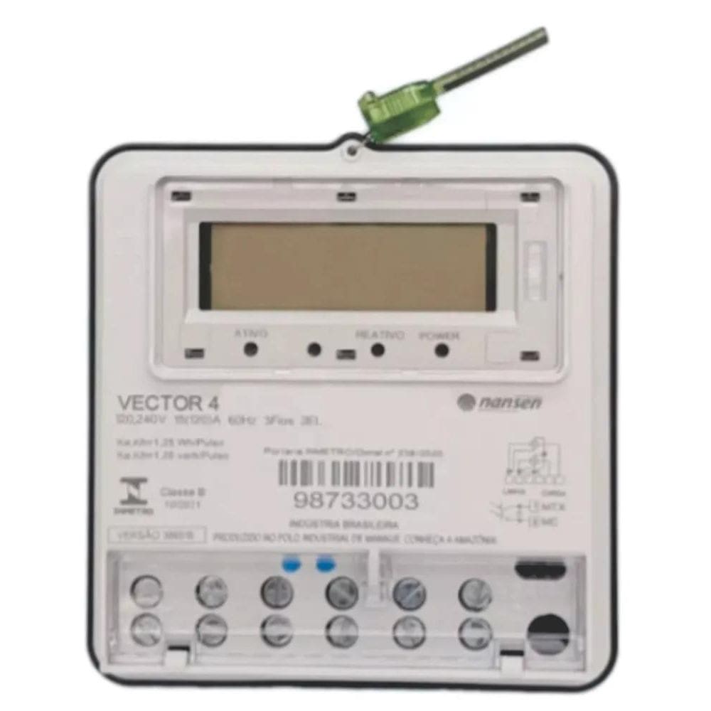 2X Relógio Energia Medidor Bifásico Nansen Vector 4 Pa 2 - 1