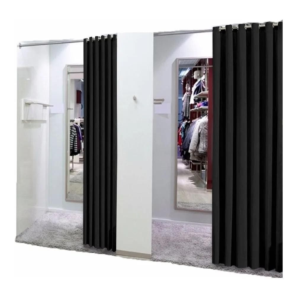 2X Cortina Para Provador De Roupas 100% Privacidade 1,50X2,0