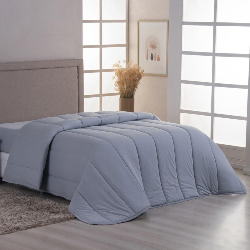 Edredom Cobertor Sonnet Solteiro Malha Lisa Dupla Face 100%