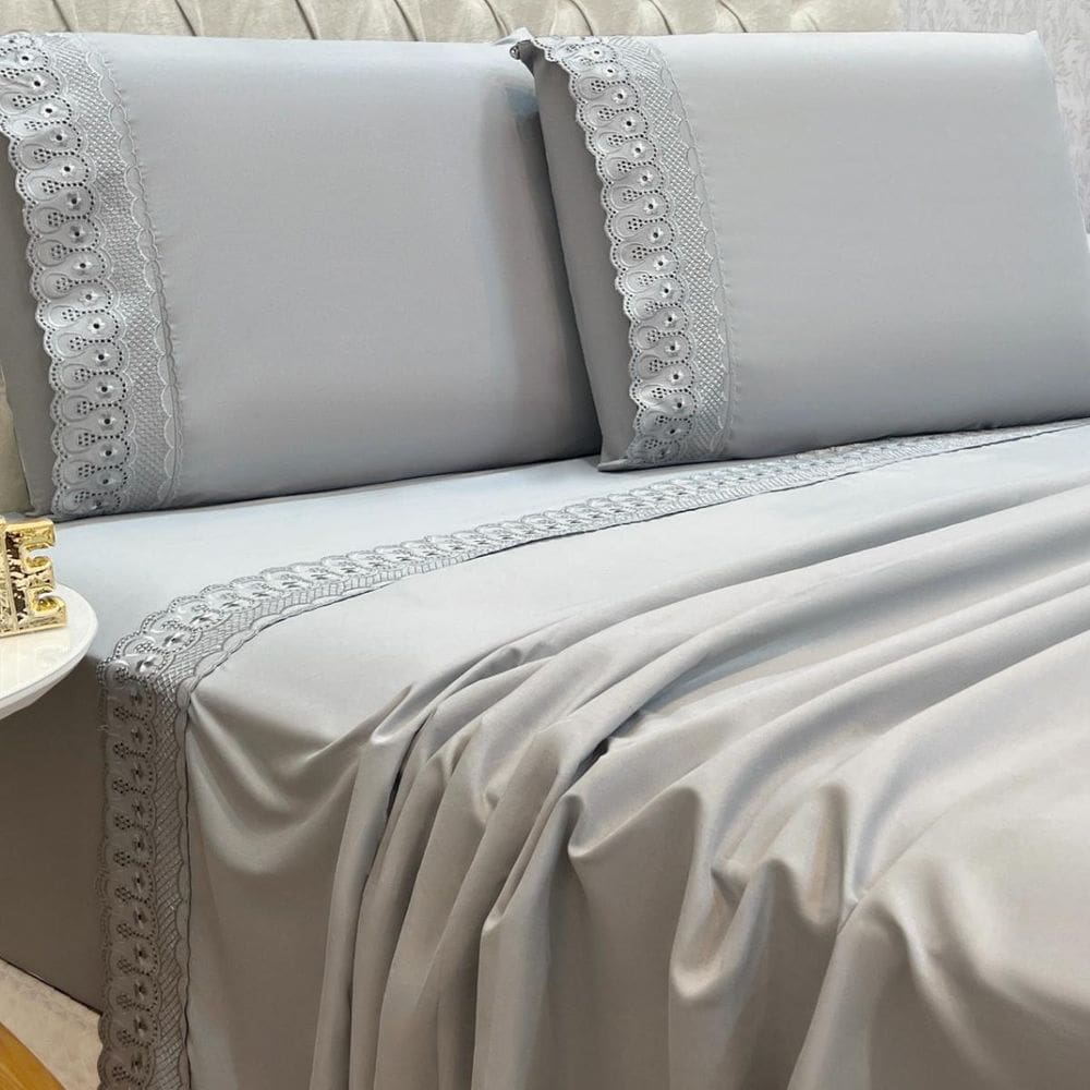 Conjunto Casal King Size Lily Algodão Toque Super Macio