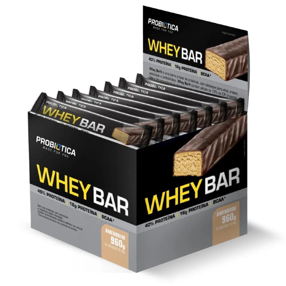 Whey Bar (Caixa c/ 24un de 40g ) Probiótica