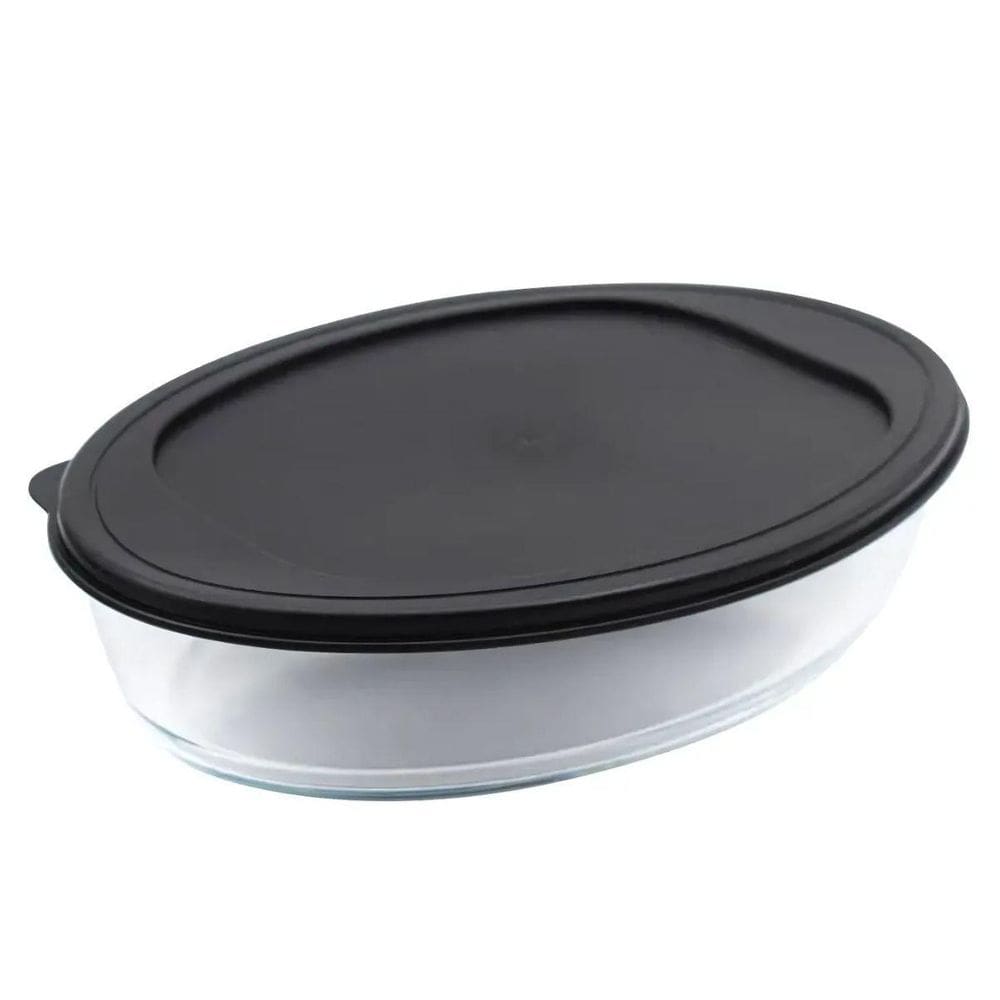 Assadeira Oval De Vidro Com Tampa 3L 07845 - Mor