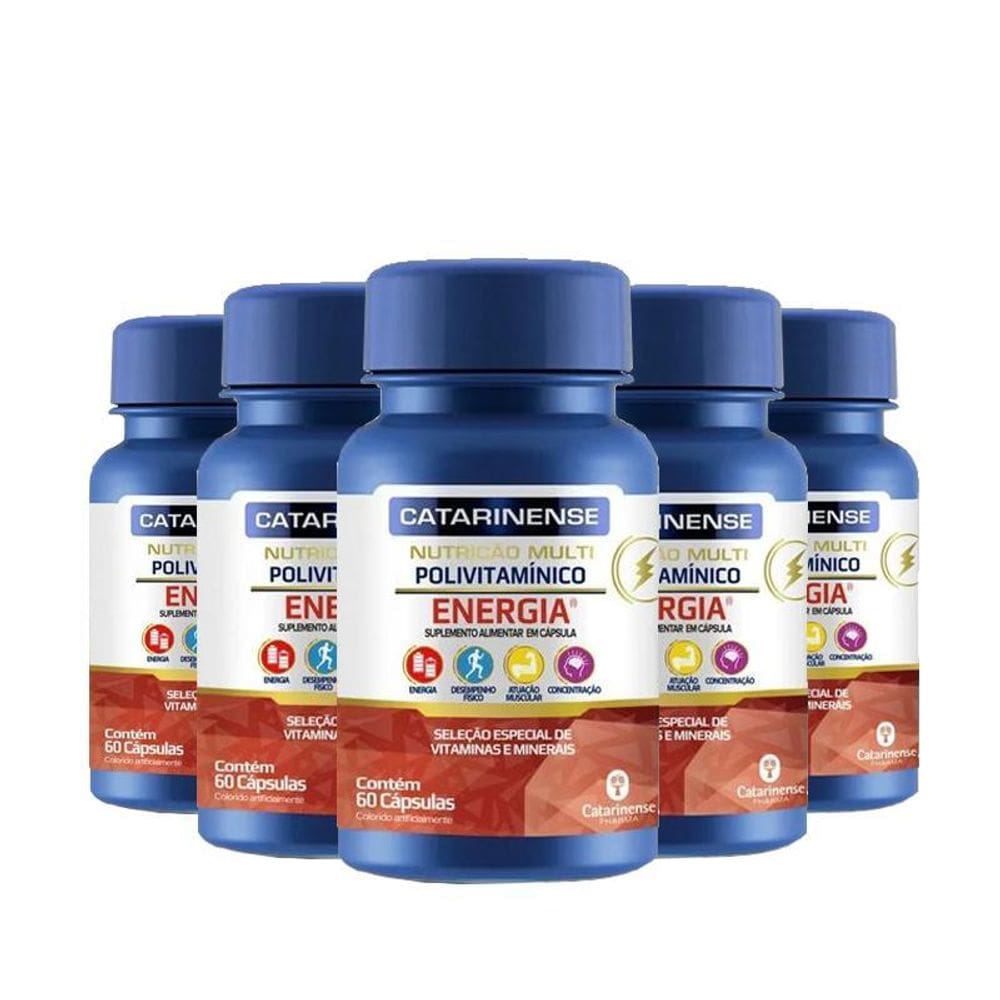 Kit 5 Polivitamínico Energia Catarinense 60 Capsulas