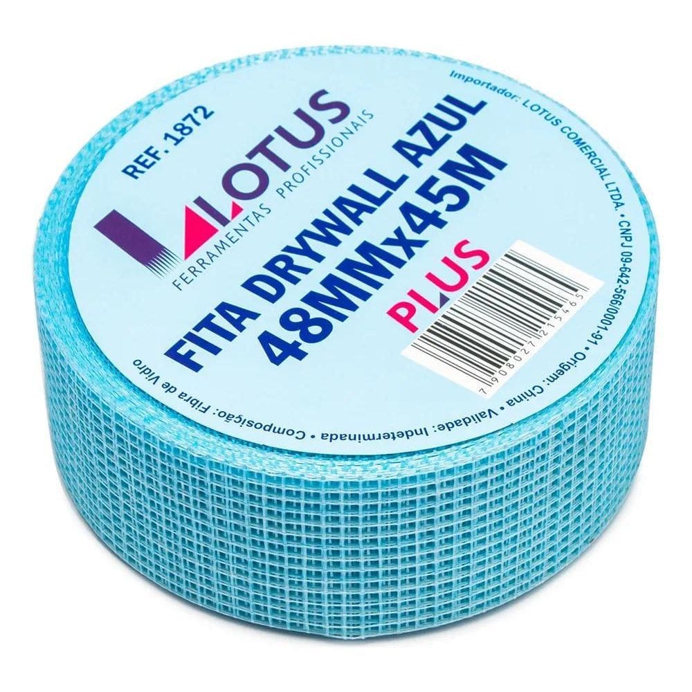 2X Fita Telada Azul Auto Adesivagesso Drywall Reparo 48Mm X