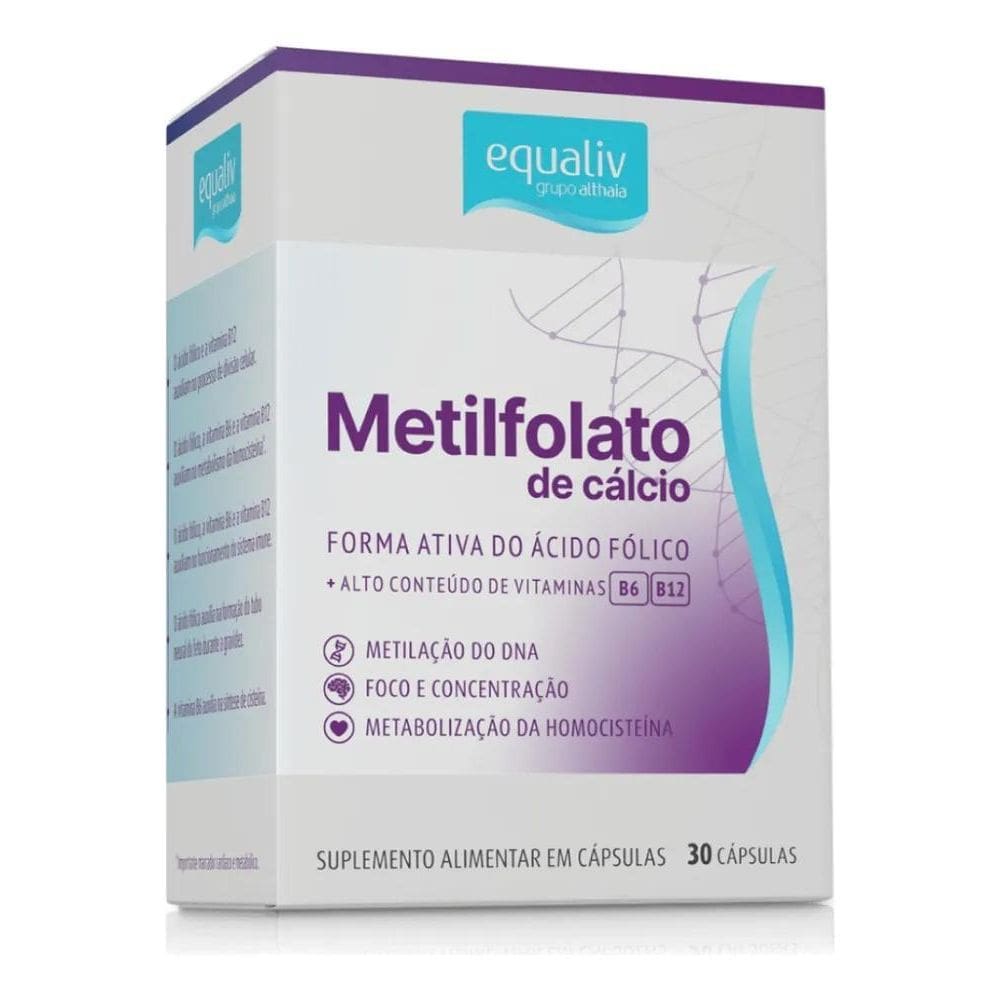2X Metilfolato Equaliv 30 Cápsulas - B6 B9 B12 Ativas