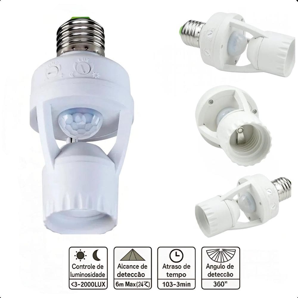 Sensor De Presença Fotocélula Controle Movimento Eficiente