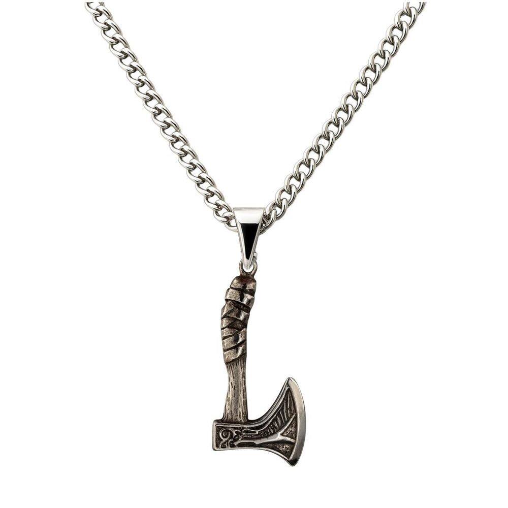 Colar Corrente Machado De Batalha 4,5 Cm Metal Niquelado