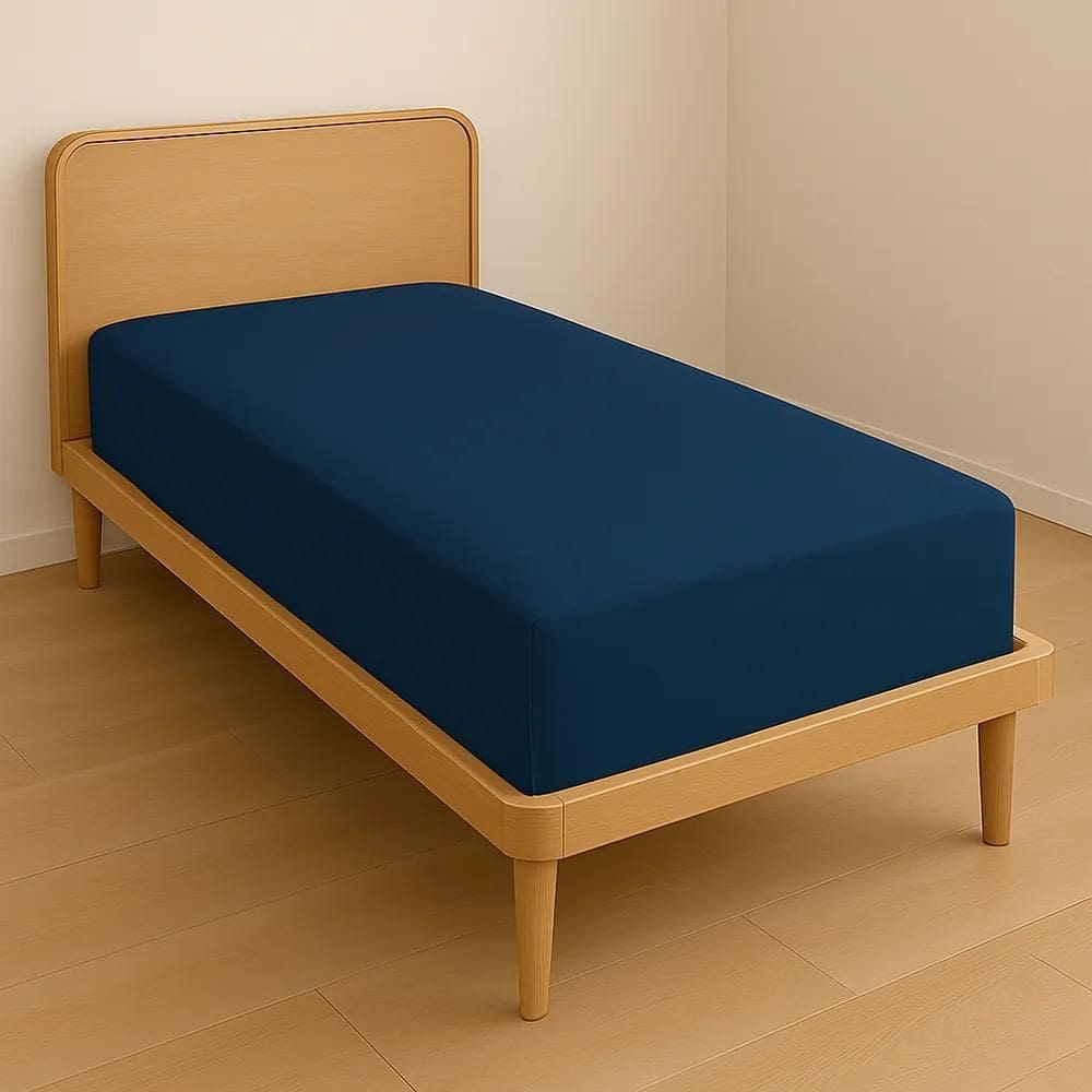 2X Lençol Cama Solteiro Com Elástico Malha 100% Fio Algodão