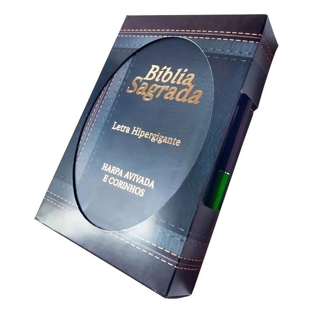 Bíblia Sagrada Arc Letra Hipergigante Com Caneta + Caixa Ca