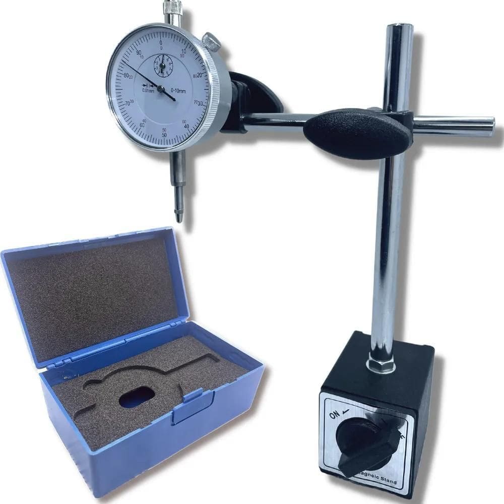 2X Base Magnetica Articulado + Relogio Comparador Profission