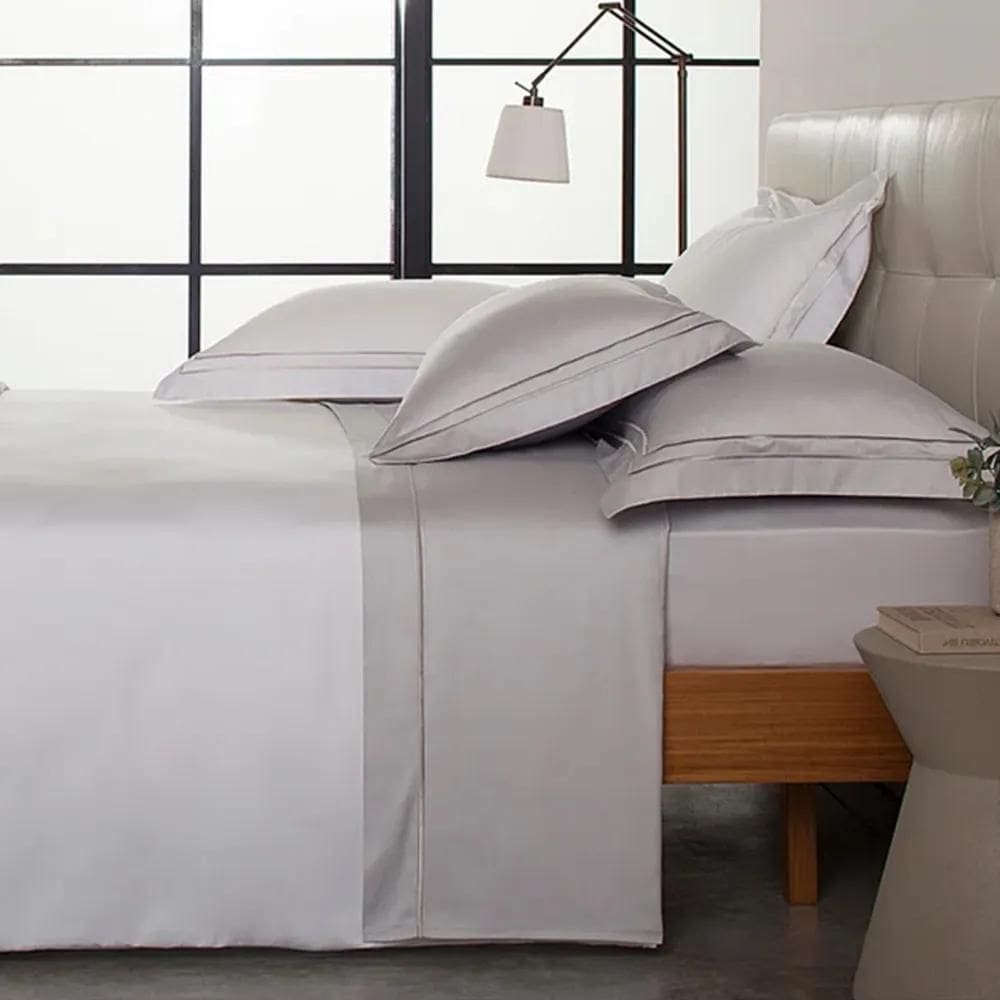 Jogo De Cama Solteiro Sublime - Kacyumara Prata / Prata