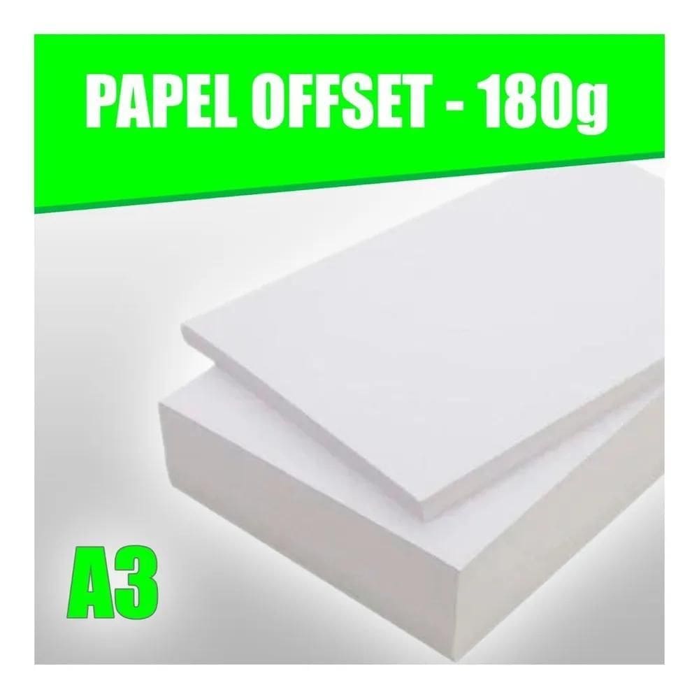 2X Chambril A3 Offset De 125 Folhas De 180G Branco Por Unida