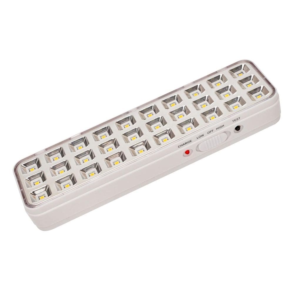 Luminária De Emergência 30 Leds Branco Iluminação Bivolt