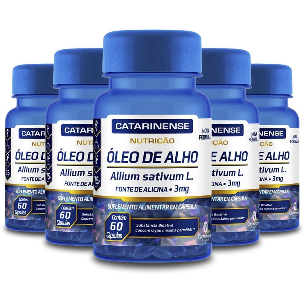 Kit 5 Óleo De Alho Catarinense 60 Cápsulas
