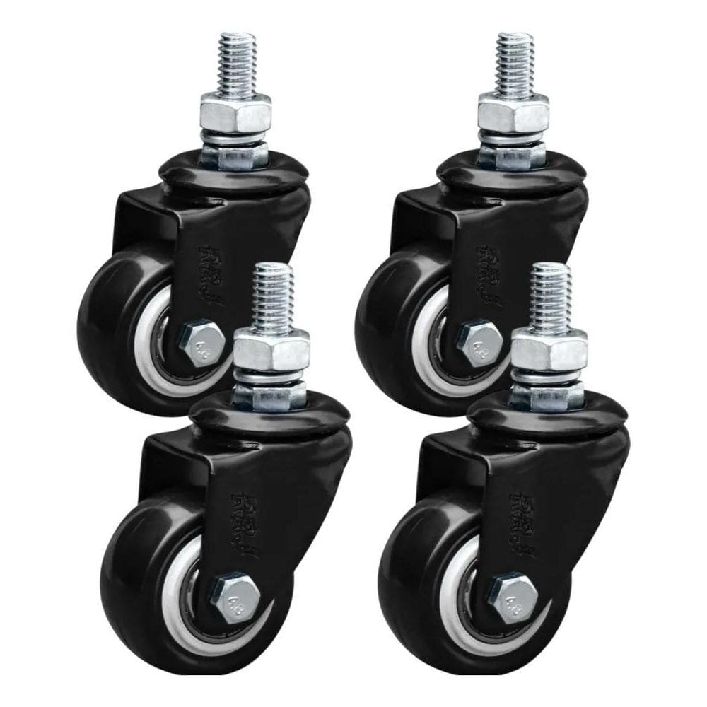 2X Kit 4 Rodizios Roda Espiga Rodinha Giratorio 2 Polegadas