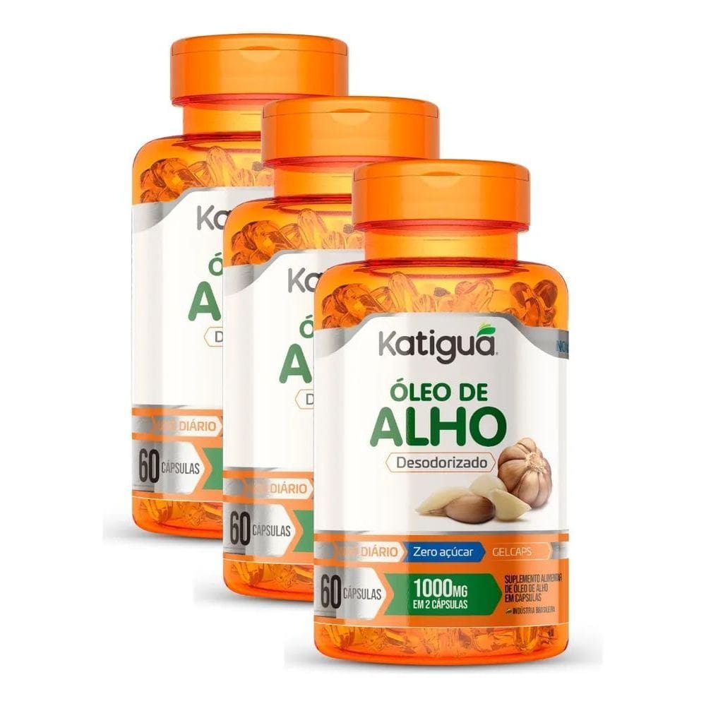2X Oleo De Alho Em Capsulas 60Caps 500Mg Desodorizado Kit C3