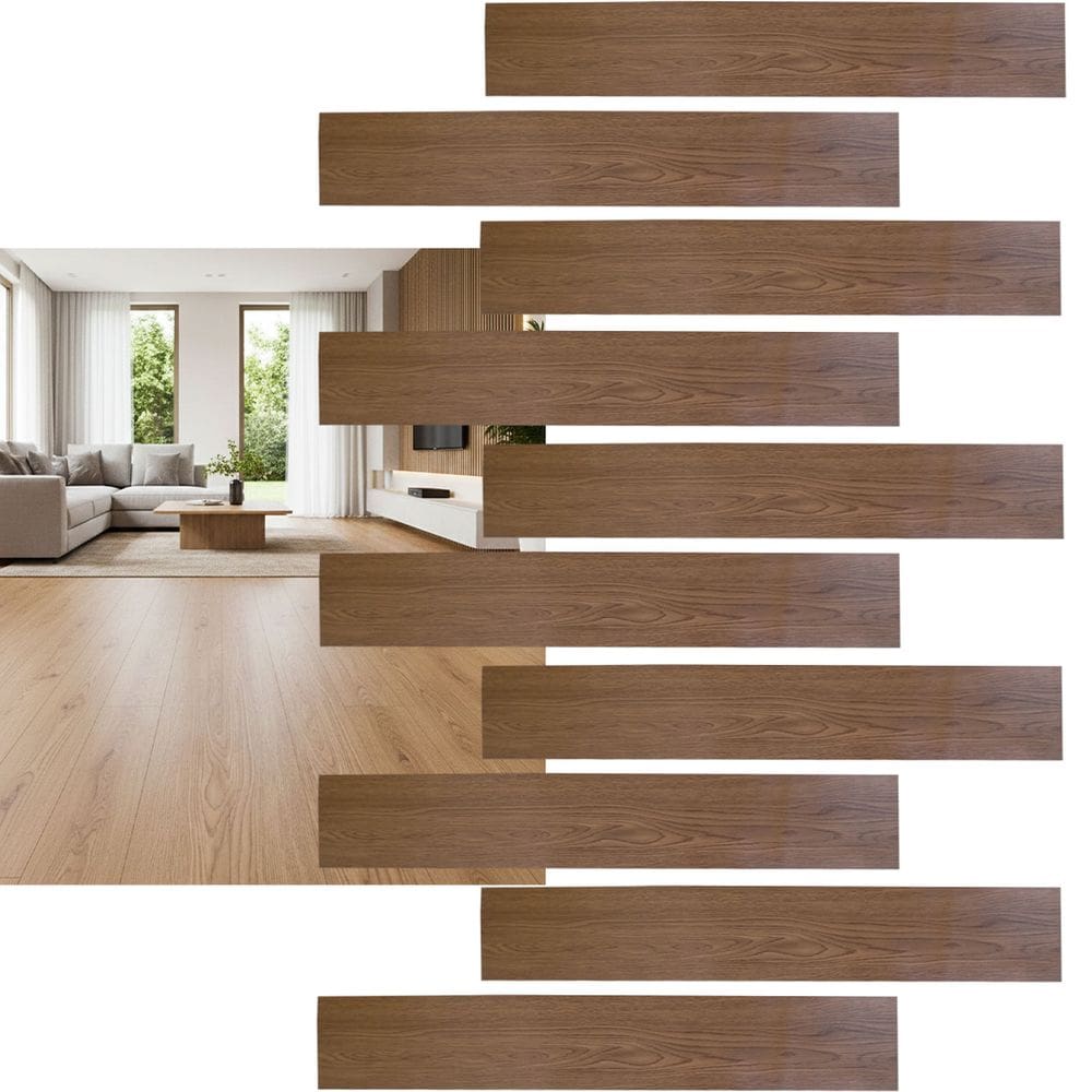 Piso Viniliuco Autoadesivo 1m2 Autocolante Chao Madeira Falsa Sala Estar Cozinha Copa Banheiro Obra Reforma Casa