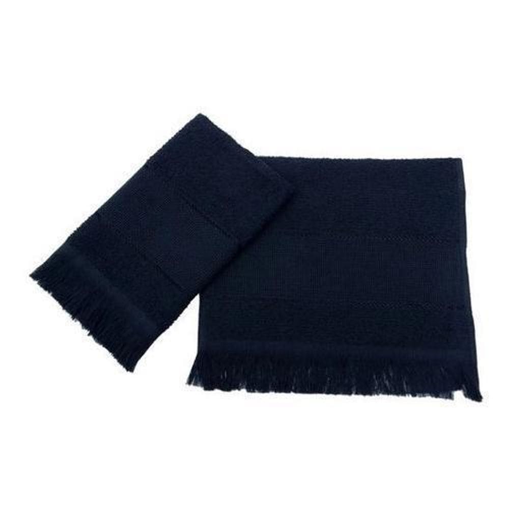 Kit 10 Toalha De Mão Lavabo Preto Social Ponto Cruz Academia