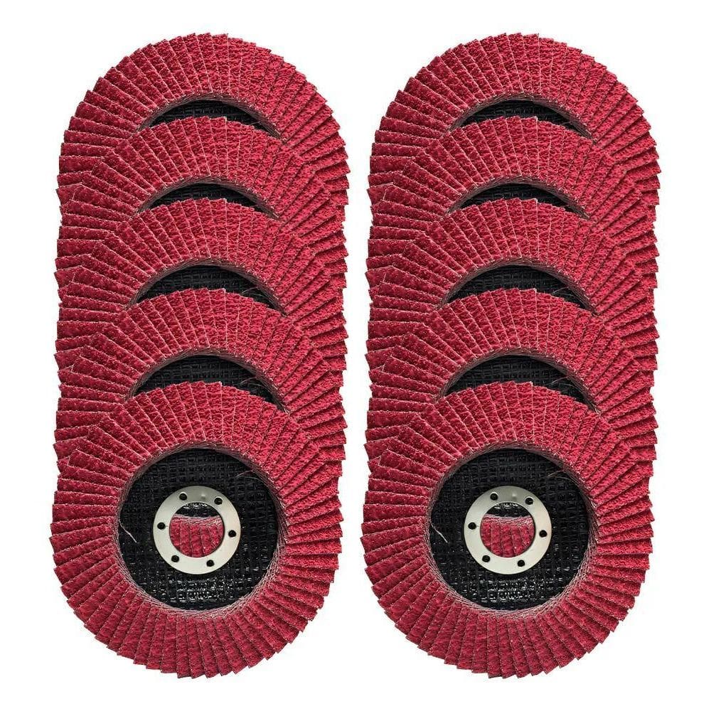 Kit Com 10 Unidades Disco De Lixa Flap 4.1/2 Pol. Grão 40 Co