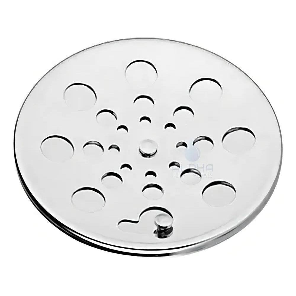 2X Tampa Ralo Grelha Redonda 10X10Cm Metal Aço Inox Abre E F