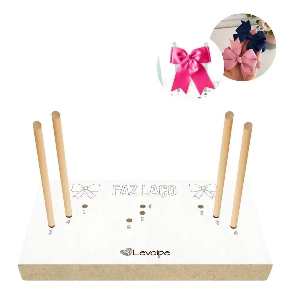 2X Aparelho Para Fazer Laços - Tear Manual De Madeira