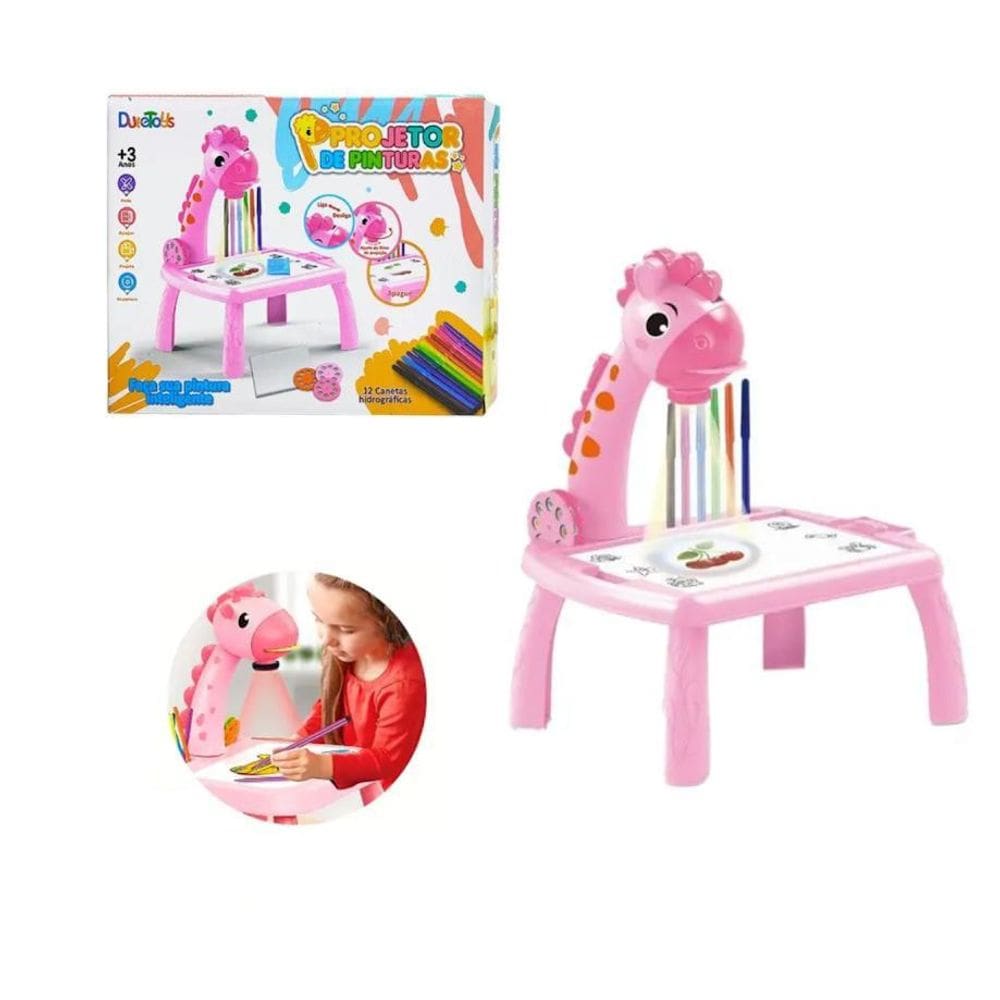 Brinquedo Mesa Projetor Pinturas Girafa Crianças Desenho