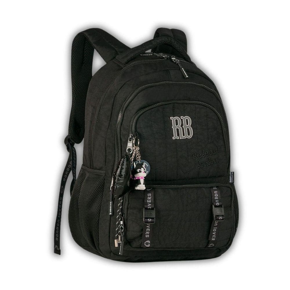Mochila Rebecca Bonbon Costas Meninas Escolar Viagem Preta