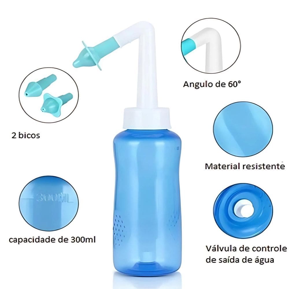 Higienizador Lavagem Nasal 300Ml E 2 Bicos