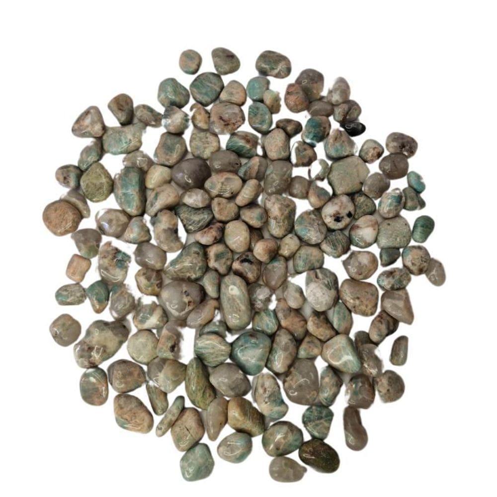 Pedra Amazonita 1 A 2 Cm Rolada 1Kg Natural