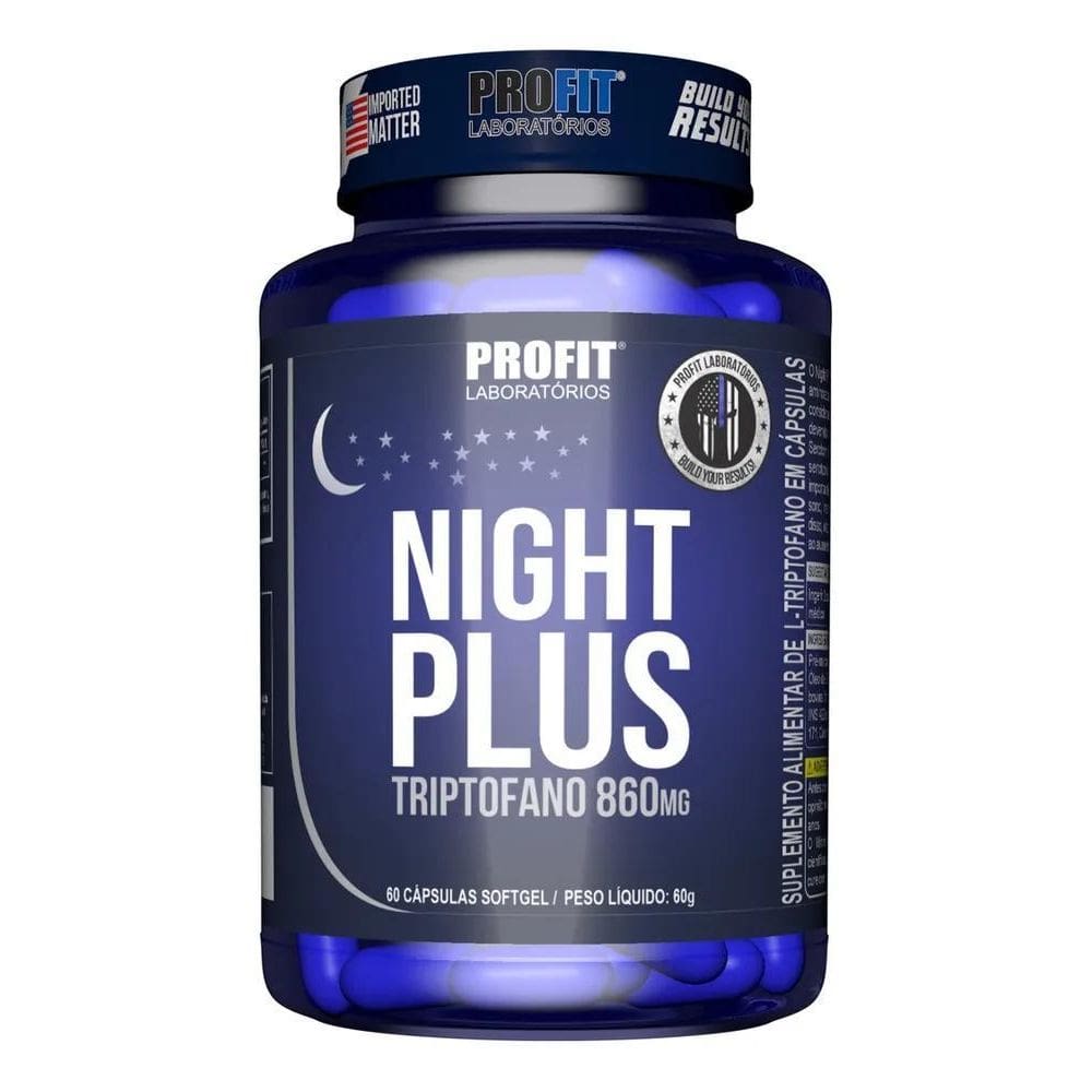 2X Profit Night Plus - Triptofano 860Mg - 60Caps - Sem Sabor
