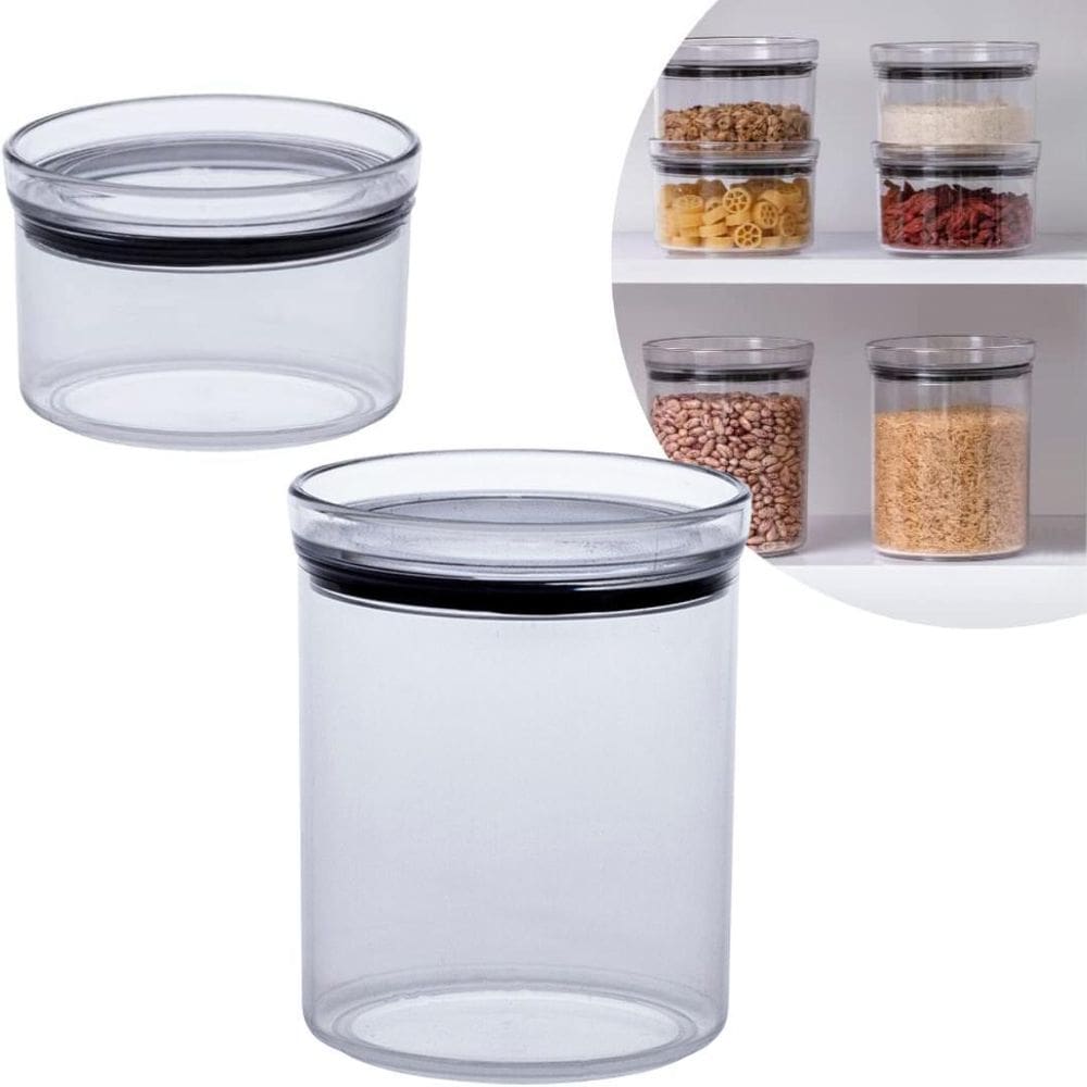 Kit2 Potes Redondo Hermético Lumini Porta Alimentos 480Ml/1L