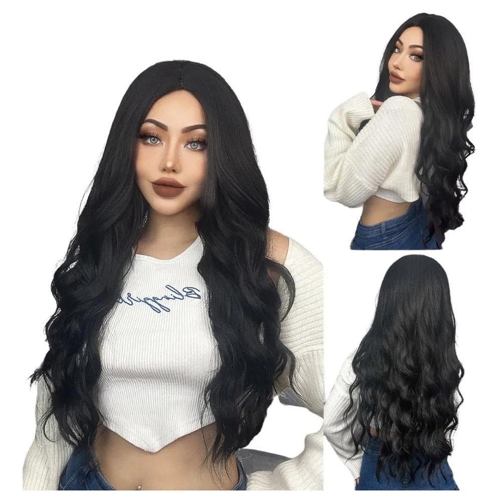2X Peruca Lace Wig Organica Premium Levemente Ondulada 65