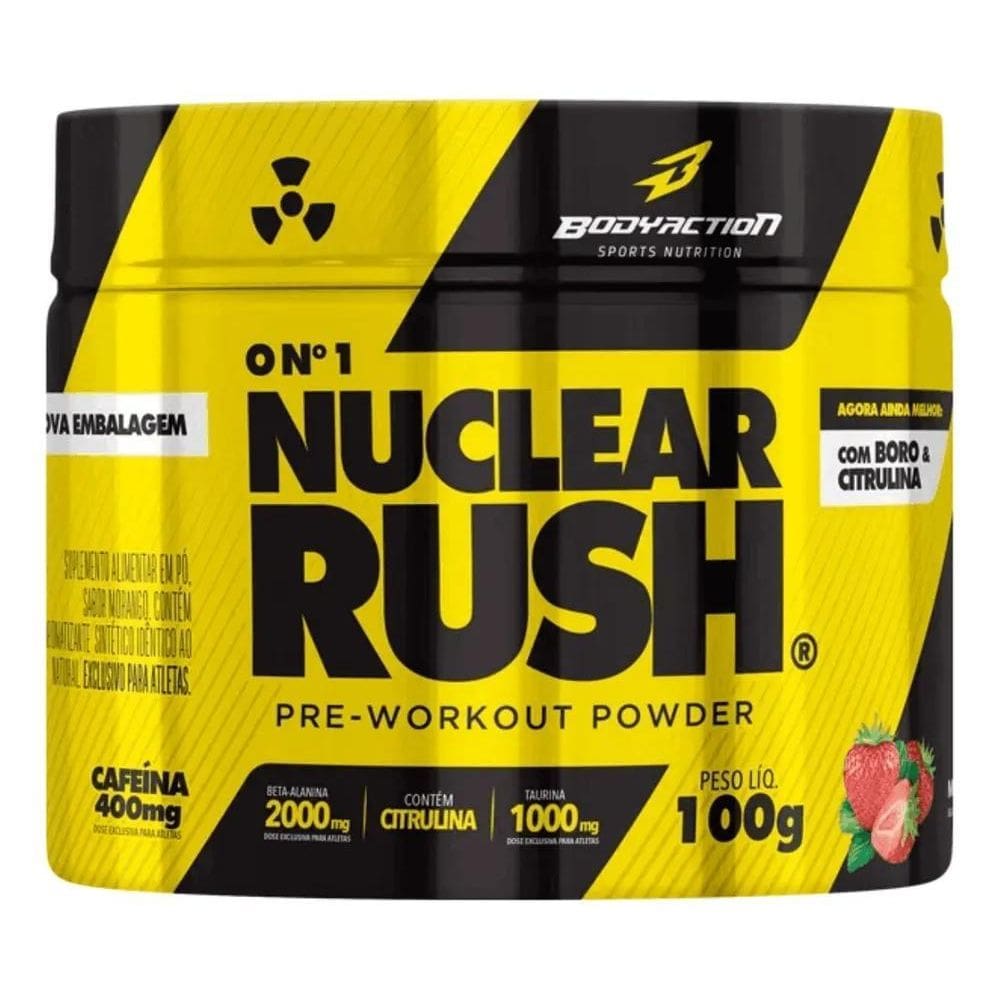 2X Pré Treino Nuclear Rush Workout Powder - 100G Body Action