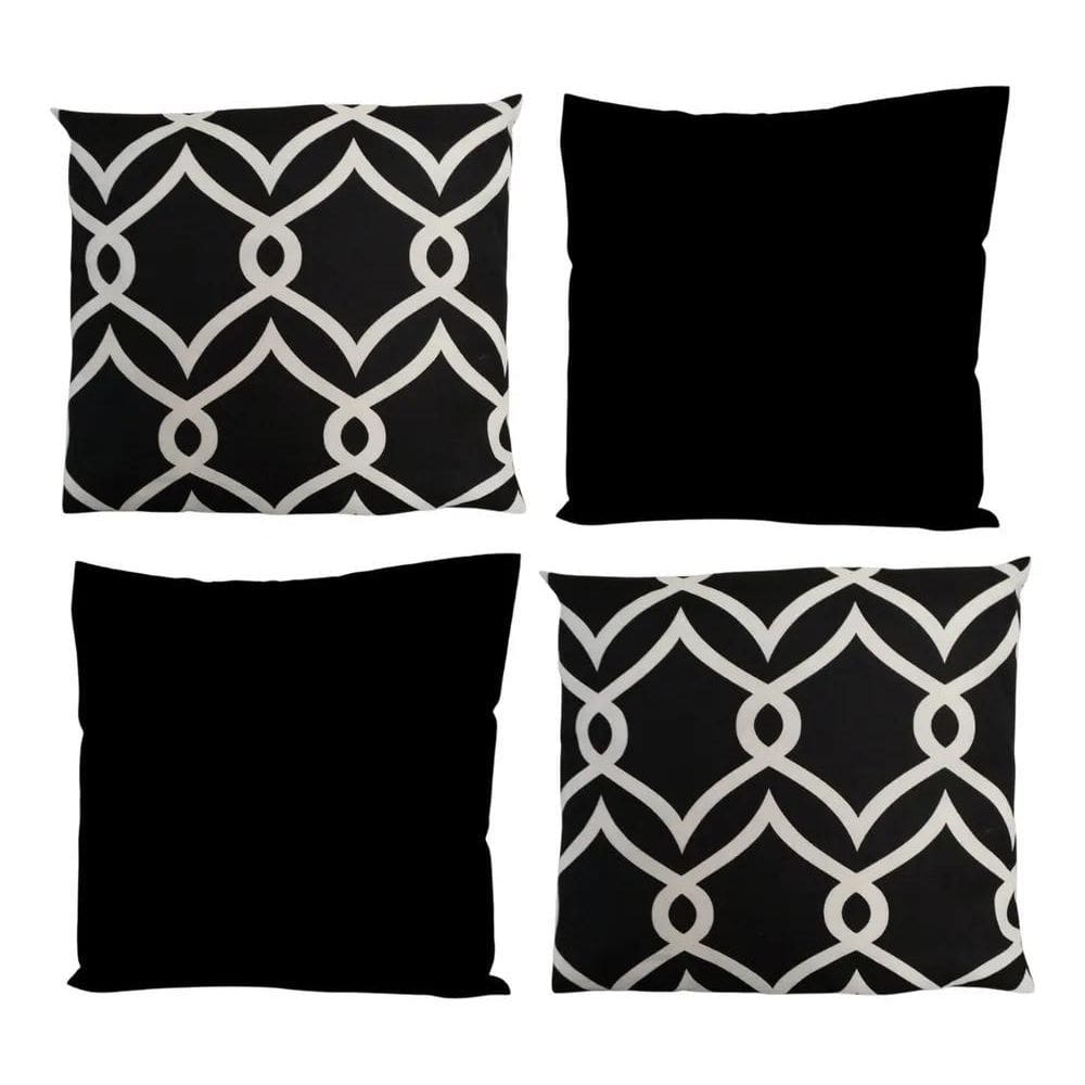 2X Capas Para Almofadas Kit Com 4 Peças Com Zíper 45X45Cm