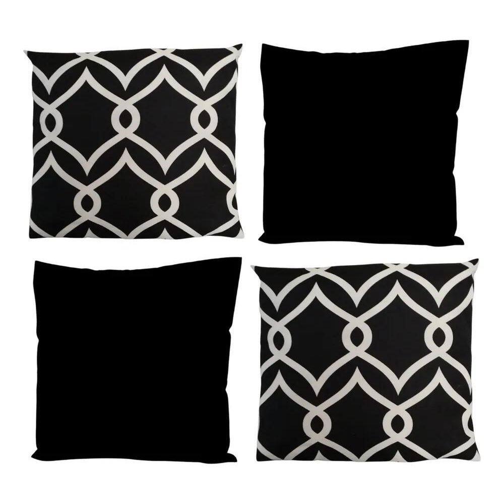 2X Capas Para Almofadas Kit Com 4 Peças Com Zíper 45X45Cm