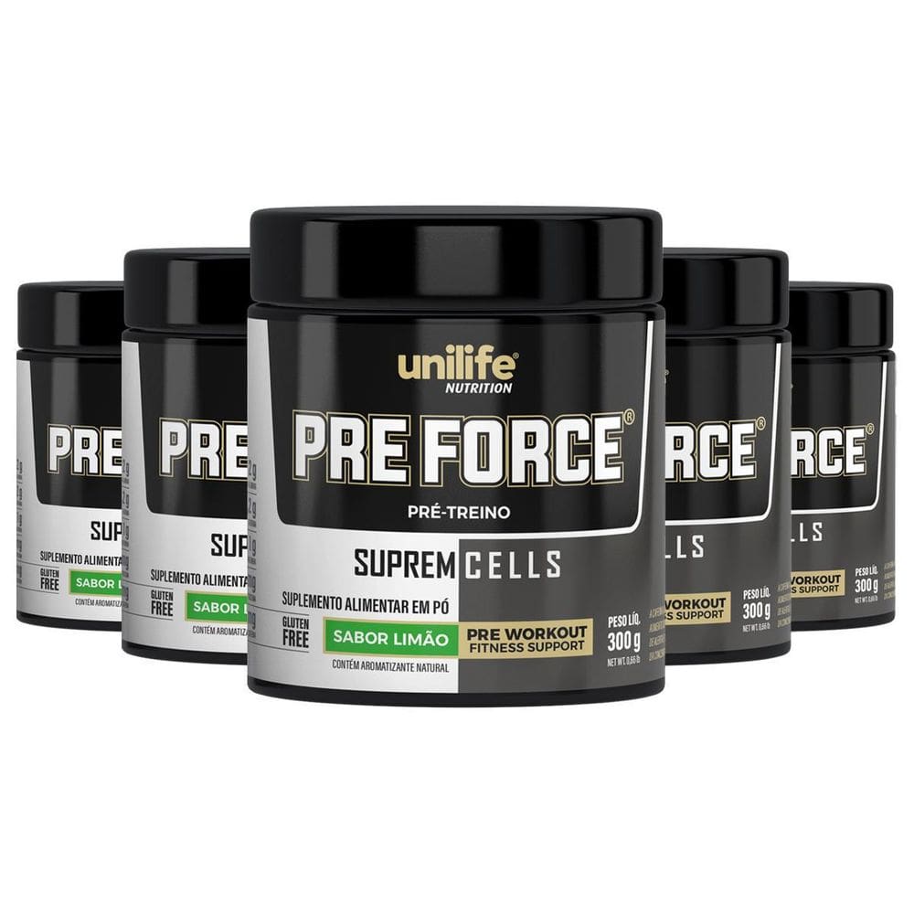 Kit 5 Pre Force Limão 300G Unilife