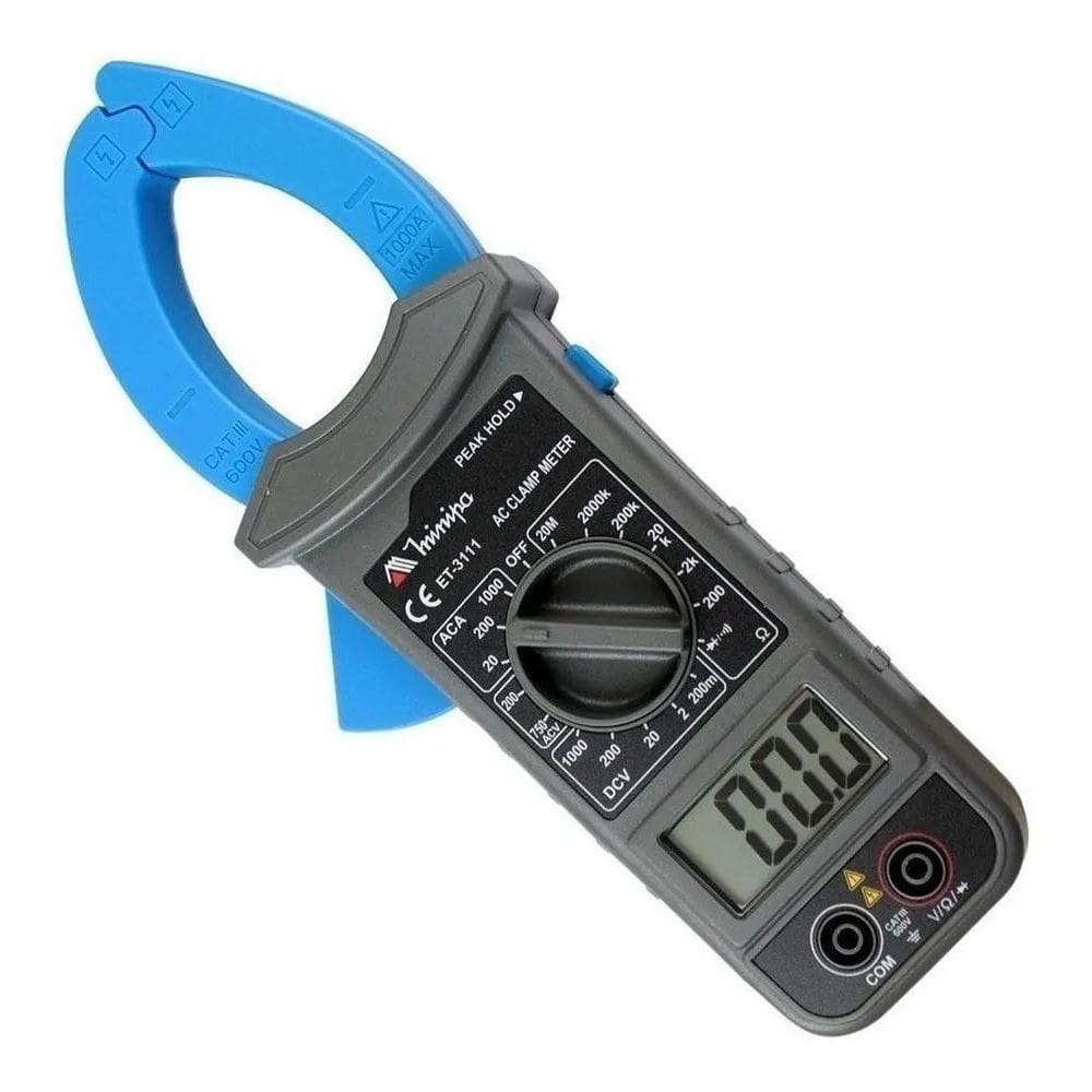 2X Alicate Amperímetro Digital Minipa Et-3111 1000A 750V