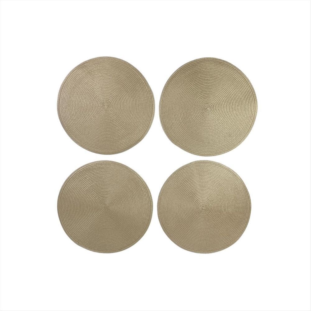 Composição 4 Jogo Americano Descanso Prato Redondo Luxo 38Cm