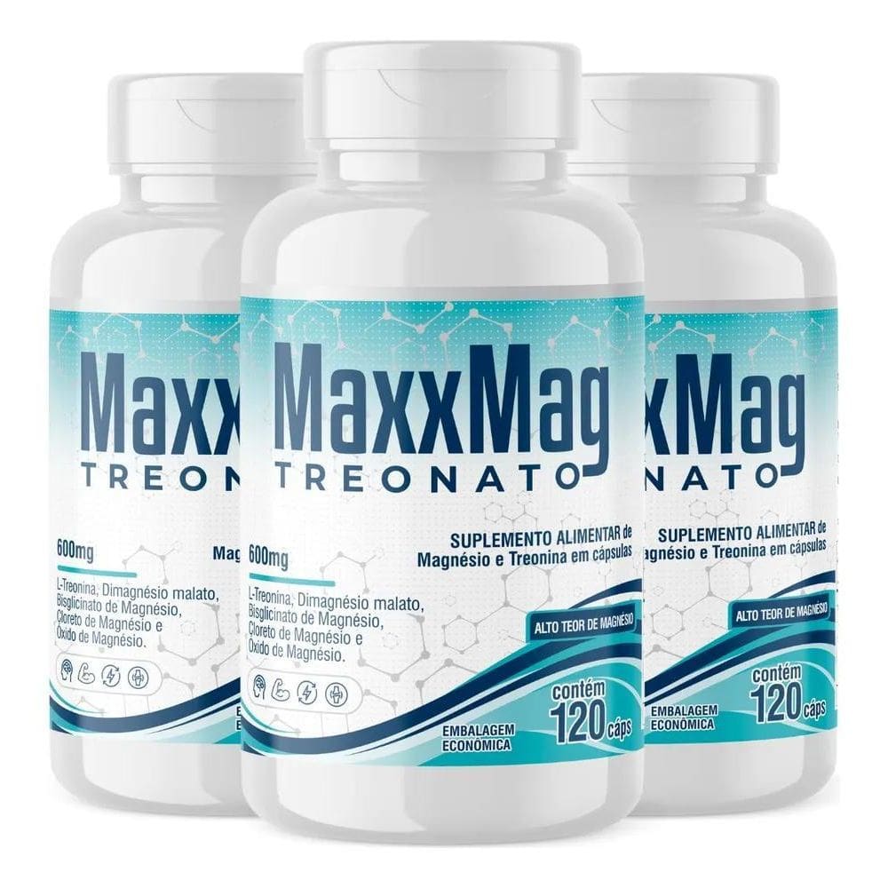2X 3 Maxxmag 5 Magnésio Treonato Sabor Insípido Cápsulas