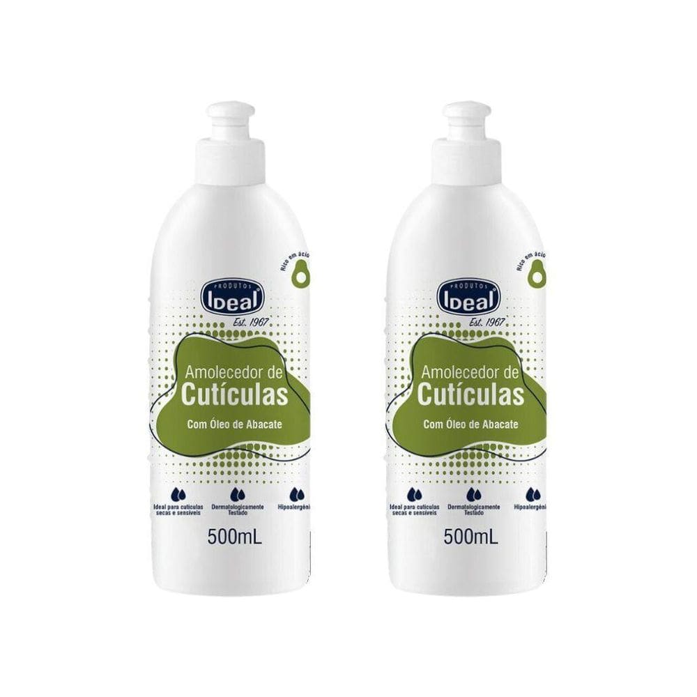 Amolecedor De Cuticulas Ideal 500Ml Com Oleo De Abacate-2Un