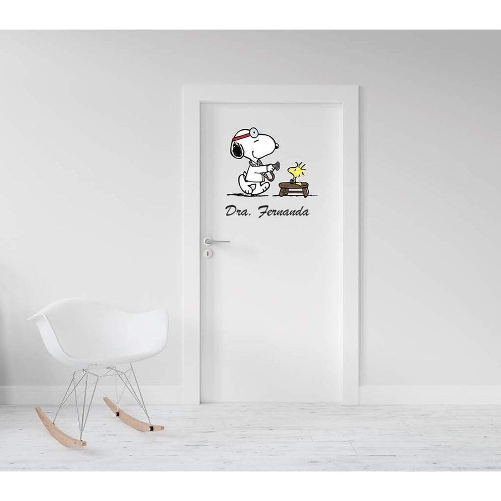Adesivo Para Porta De Consultório - Snoopy
