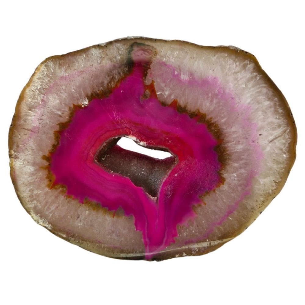 Geodo De Pedra Ágata Rosa Natural Decoração