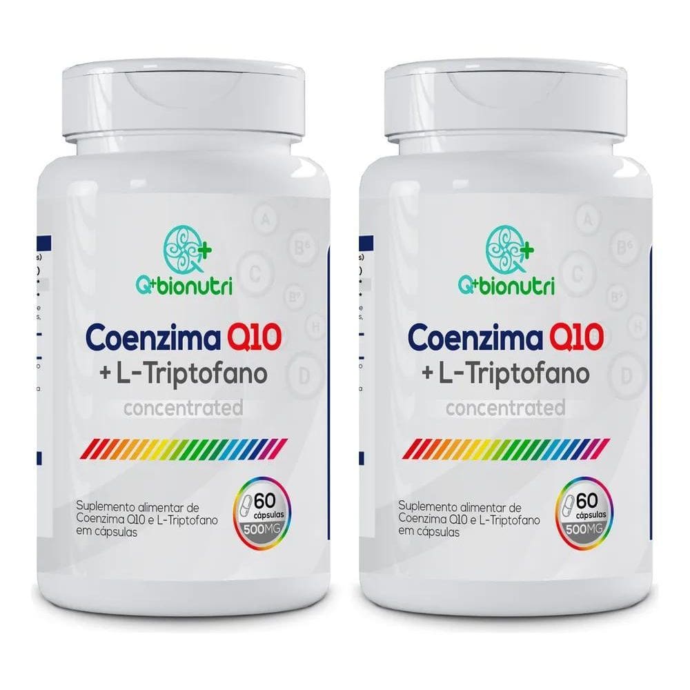 2X Kit 2 Coenzima Cq10 Pura L Tripofano 500Mg 60Caps Supleme