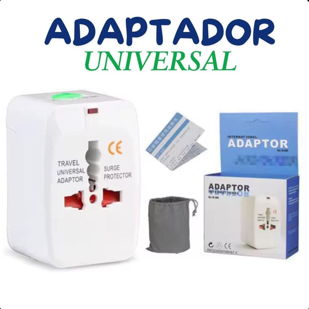 Adaptador De Viagem Premium Com Conexões Bivolt