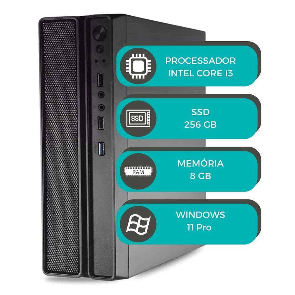 Computador Slim Multipc I3 6 Geração 8Gb Ssd 256Gb Win11