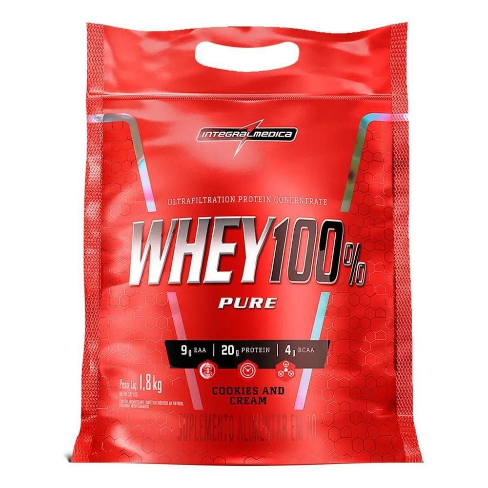 2X Whey 100% Pure Cookies 1,8Kg Integralmedica - Energia E F